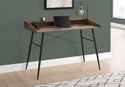 Computer Desk - 48"L / Brown Reclaimed Wood / Black Metal - I 7538