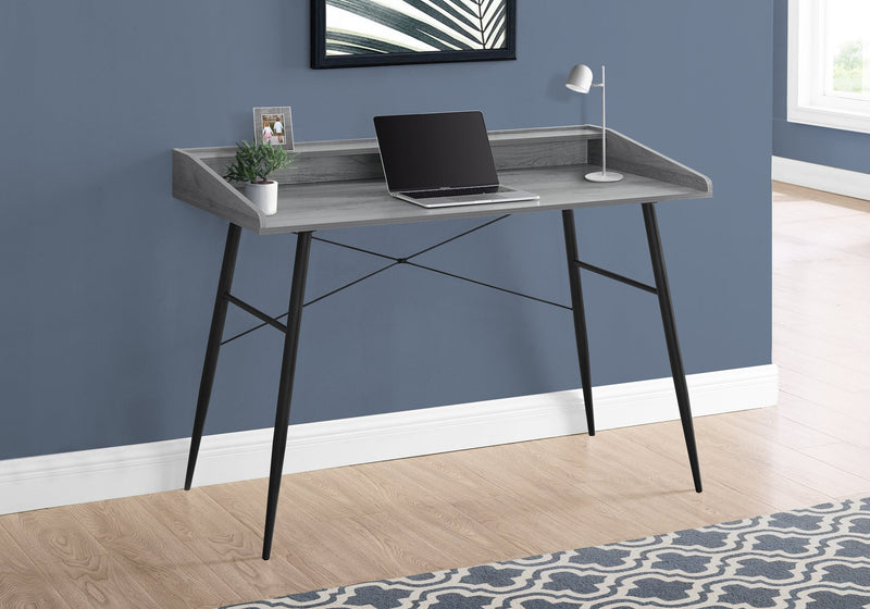 Computer Desk - 48"L / Grey / Black Metal - I 7541