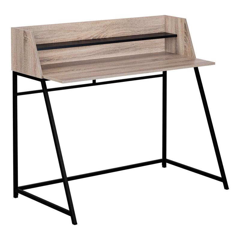 Computer Desk - 48"L / Dark Taupe / Black Metal - I 7546