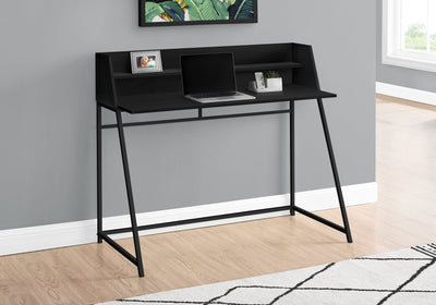 Computer Desk - 48"L / Black / Black Metal - I 7547