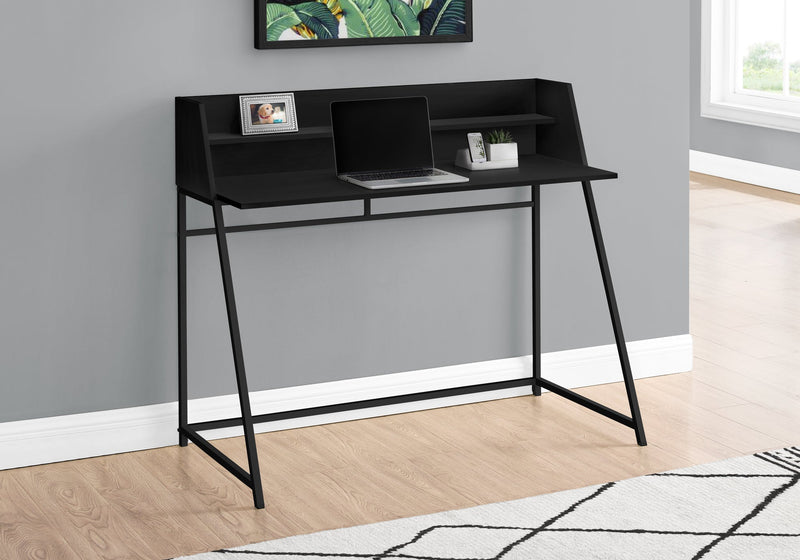 Computer Desk - 48"L / Black / Black Metal - I 7547