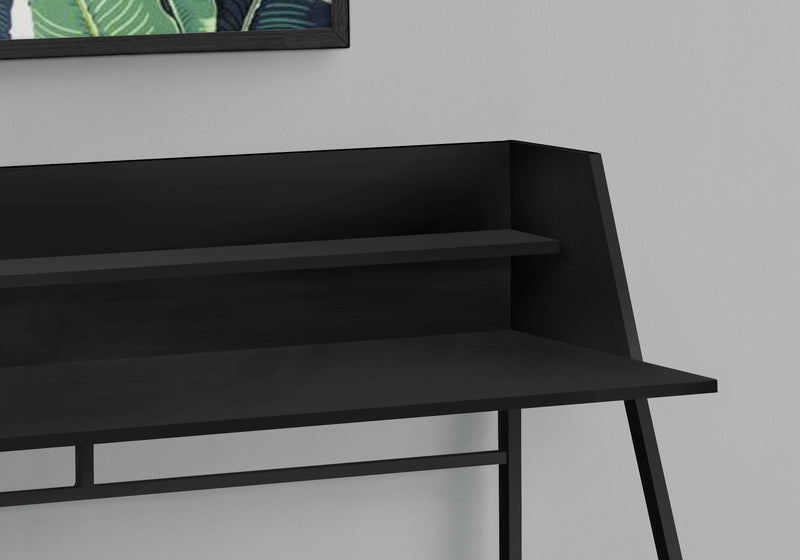 Computer Desk - 48"L / Black / Black Metal - I 7547