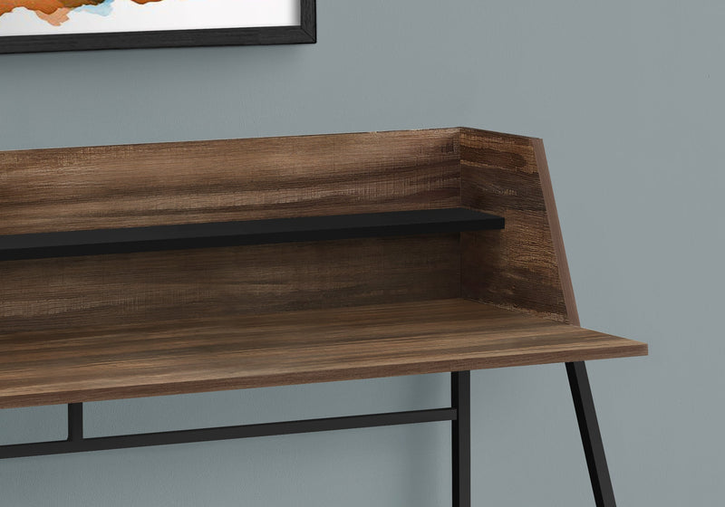 Computer Desk - 48"L / Brown Reclaimed Wood / Black Metal - I 7548