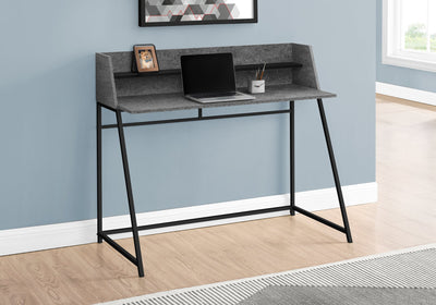 Computer Desk - 48"L / Grey Stone-Look / Black Metal - I 7550