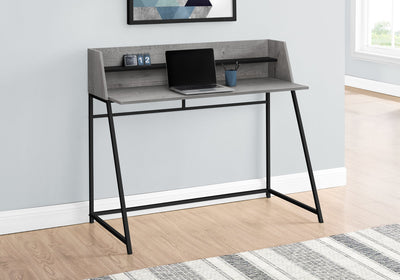 Computer Desk - 48"L / Grey / Black Metal - I 7551