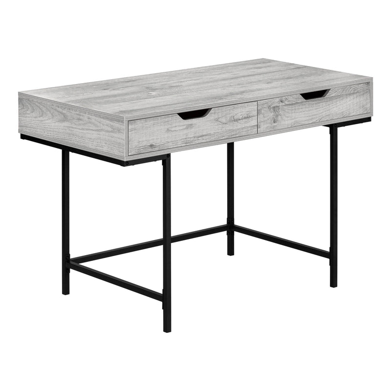 Computer Desk - 48"L / Grey / Black Metal - I 7553