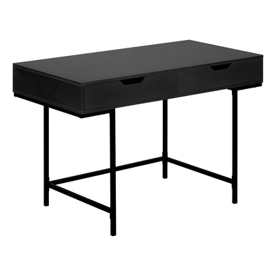 Computer Desk - 48"L / Black / Black Metal - I 7556