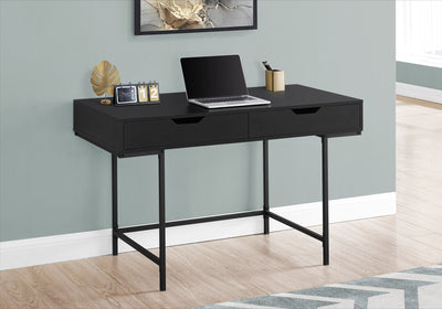 Computer Desk - 48"L / Black / Black Metal - I 7556