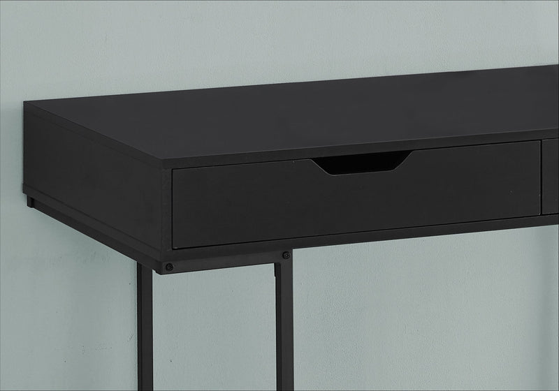 Computer Desk - 48"L / Black / Black Metal - I 7556