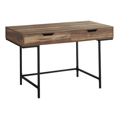 Computer Desk - 48"L / Brown Reclaimed Wood / Black Metal - I 7557