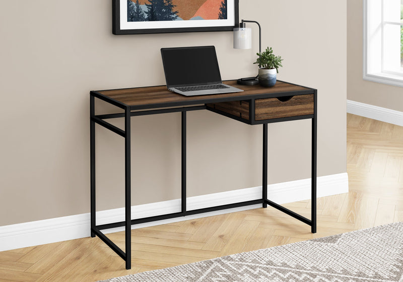 Computer Desk - 42"L / Brown Reclaimed / Black Metal - I 7574