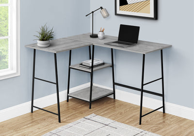 Computer Desk - 48"L / Grey Top / Black Metal Corner - I 7591