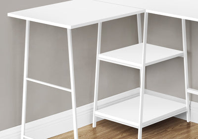 Computer Desk - 48"L / White Top / White Metal Corner - I 7596