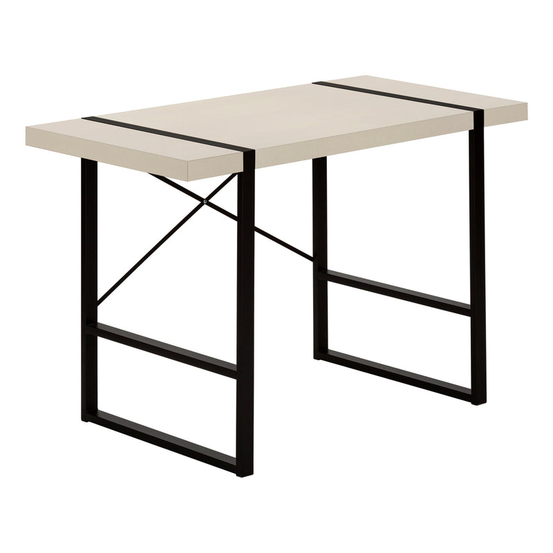 Computer Desk - 48"L / Modern Taupe / Black Metal - I 7659