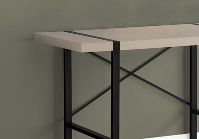 Computer Desk - 48"L / Modern Taupe / Black Metal - I 7659