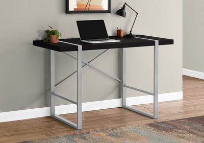 Computer Desk - 48"L / Black / Silver Metal - I 7664