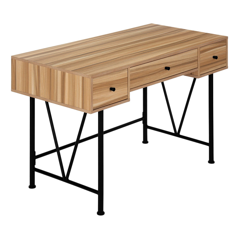 Computer Desk - 48"L / Light Reclaimed Wood / Black Metal - I 7672