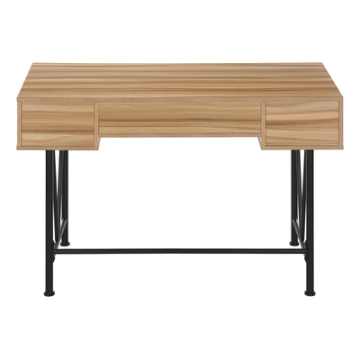 Computer Desk - 48"L / Light Reclaimed Wood / Black Metal - I 7672