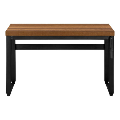 Computer Desk - 48"L / Walnut / Adj.Height/ Black Metal - I 7675