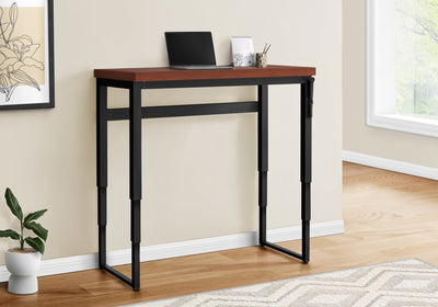 Computer Desk - 48"L / Cherry / Adj.Height/ Black Metal - I 7676