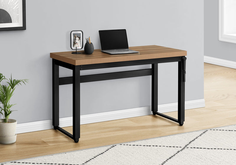 Computer Desk - 48"L / Reclaimed Wood / Adj.Height/ Black - I 7677