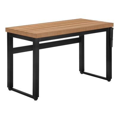 Computer Desk - 48"L / Reclaimed Wood / Adj.Height/ Black - I 7677