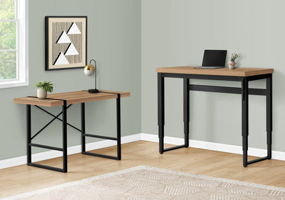 Computer Desk - 48"L / Reclaimed Wood / Adj.Height/ Black - I 7677