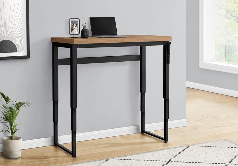 Computer Desk - 48"L / Reclaimed Wood / Adj.Height/ Black - I 7677