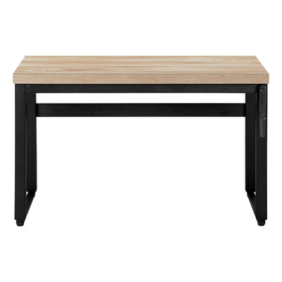 Computer Desk - 48"L / Natural / Adj.Height/ Black Metal - I 7678