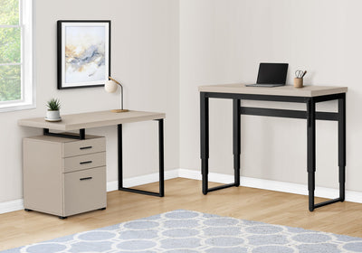 Computer Desk - 48"L / Modern Taupe / Adj.Height/ Black - I 7679