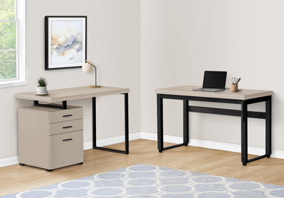 Computer Desk - 48"L / Modern Taupe / Adj.Height/ Black - I 7679