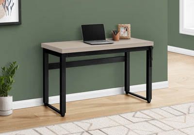 Computer Desk - 48"L / Modern Taupe / Adj.Height/ Black - I 7679