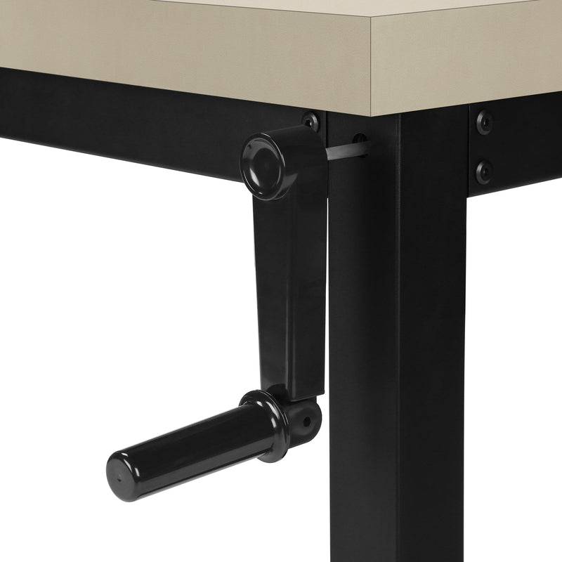 Computer Desk - 48"L / Modern Taupe / Adj.Height/ Black - I 7679