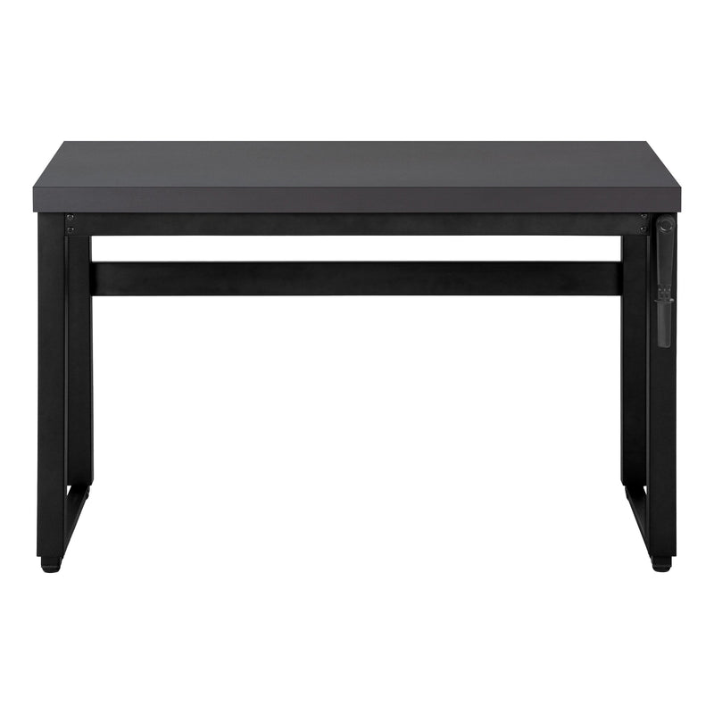 Computer Desk - 48"L / Modern Grey / Adj.Height/ Black - I 7680