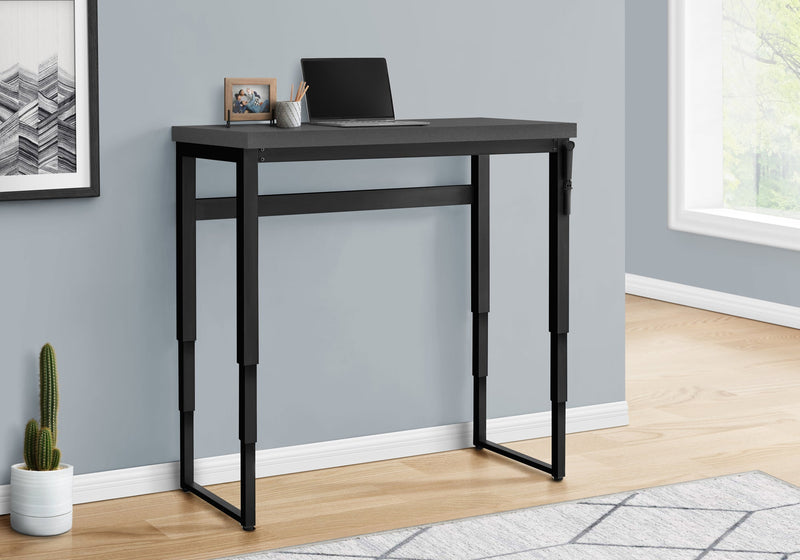 Computer Desk - 48"L / Modern Grey / Adj.Height/ Black - I 7680