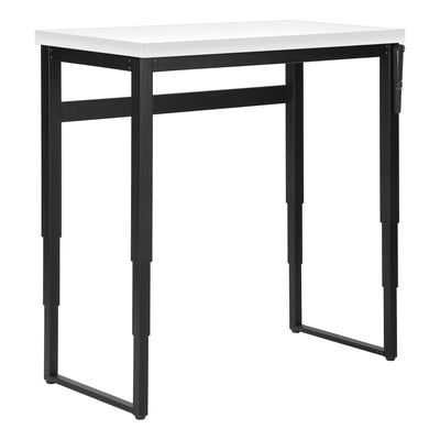 Computer Desk - 48"L / White / Adj.Height/ Black Metal - I 7681