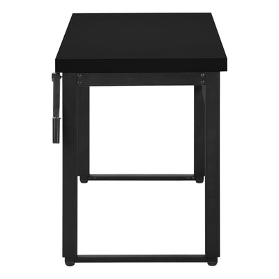 Computer Desk - 48"L / Black / Adj.Height/ Black Metal - I 7682