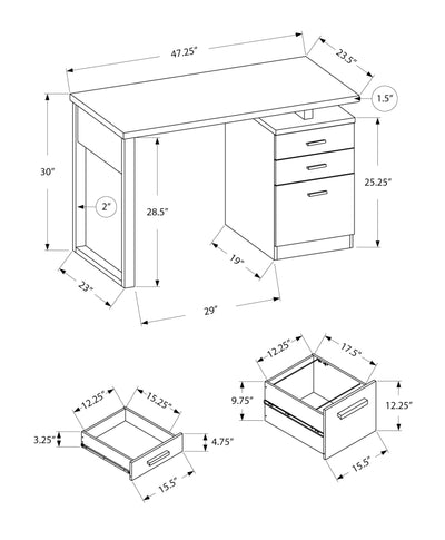 Computer Desk - 48"L / Black Left Or Right Facing - I 7691