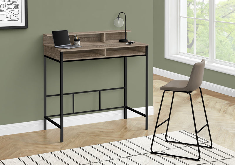 Computer Desk - 48"L / Dark Taupe / Black Standing Height - I 7702