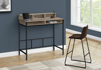 Computer Desk - 48"L / Dark Taupe / Black Standing Height - I 7702