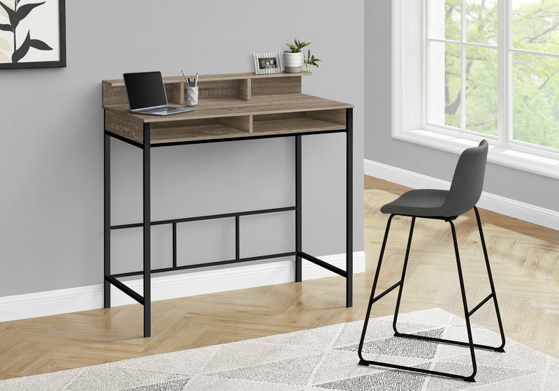 Computer Desk - 48"L / Dark Taupe / Black Standing Height - I 7702