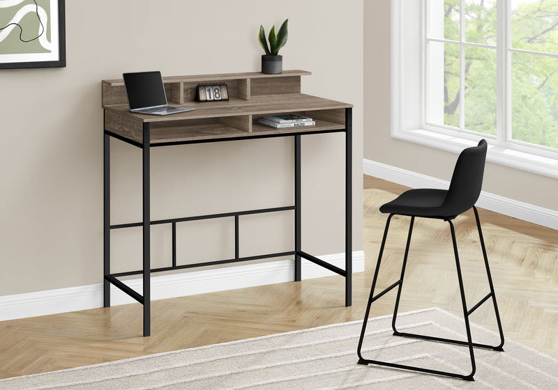 Computer Desk - 48"L / Dark Taupe / Black Standing Height - I 7702