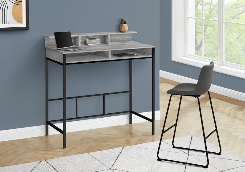 Computer Desk - 48"L / Grey / Black Standing Height - I 7703