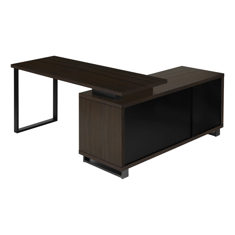 Computer Desk - 72"L Espresso / Black Executive Corner - I 7710