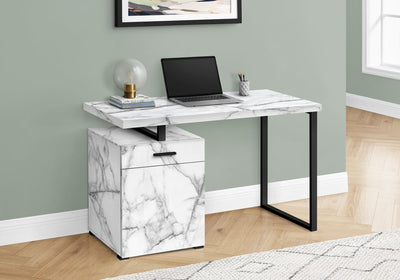 Computer Desk - 48"L / White Marble Left Or Right Facing - I 7762