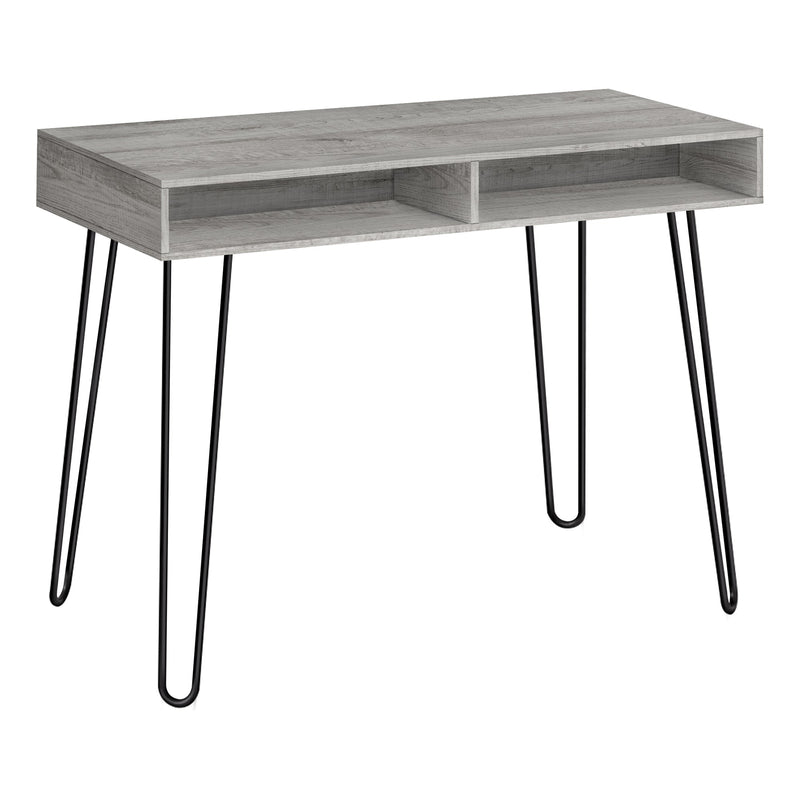 Computer Desk - 40"L / Grey / Black Metal - I 7773