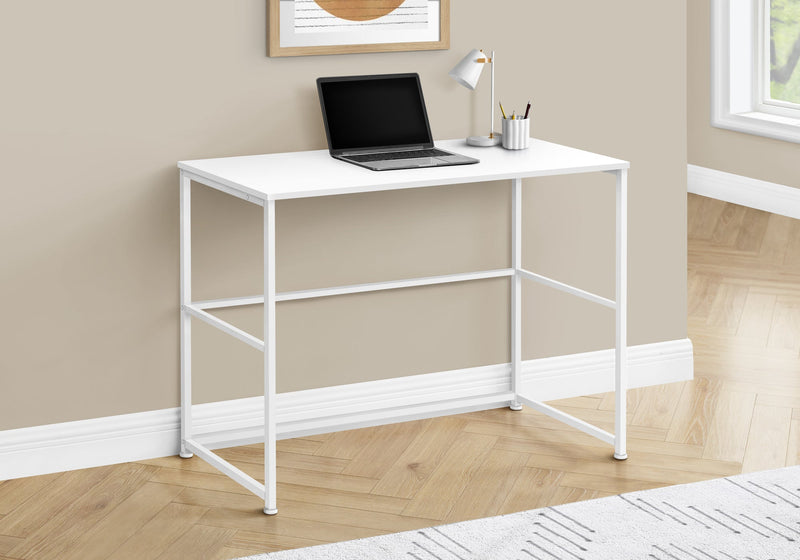 Computer Desk - 40"L / White / White Metal - I 7775