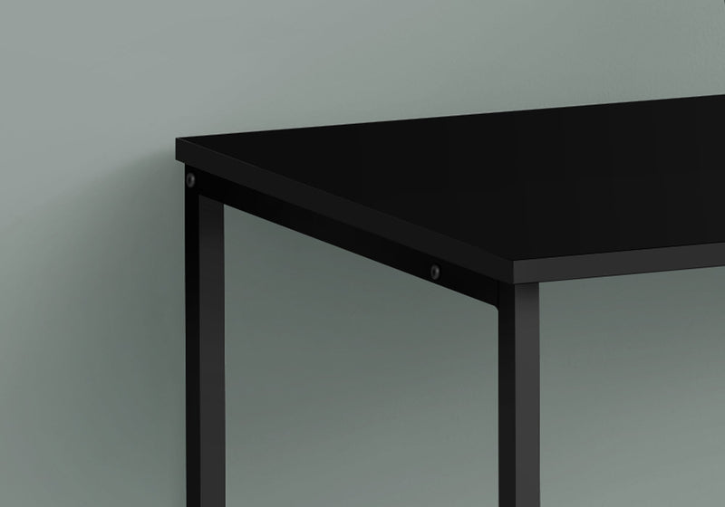 Computer Desk - 40"L / Black / Black Metal - I 7776