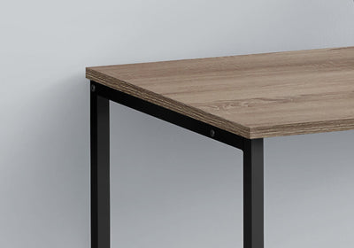 Computer Desk - 40"L / Dark Taupe / Black Metal - I 7777