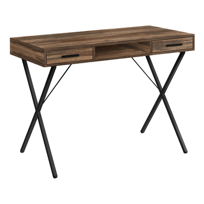 Computer Desk - 42"L / Brown Reclaimed Wood / Black Metal - I 7794